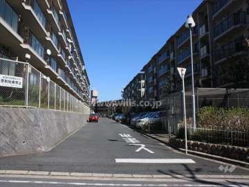 敷地北側の前面道路