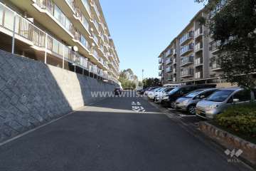 敷地北側の前面道路(西側から)