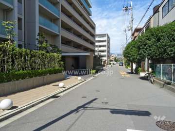 敷地東側の前面道路