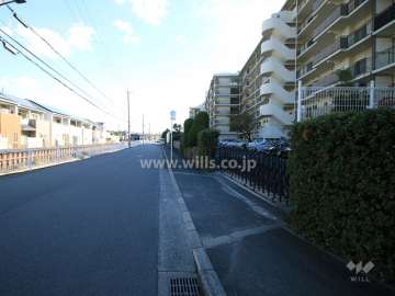 敷地北側の前面道路（西から）