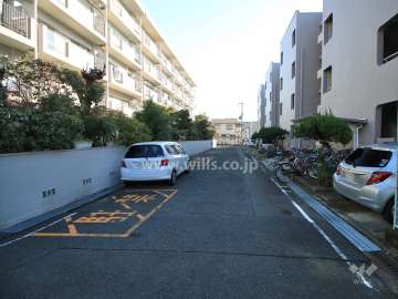 敷地北側の前面道路（西側から）