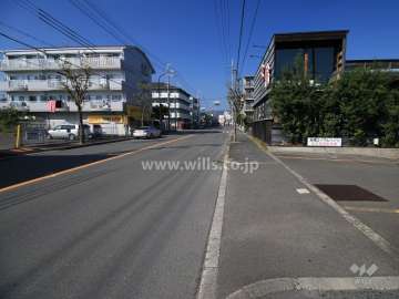敷地西側の前面道路(南から）