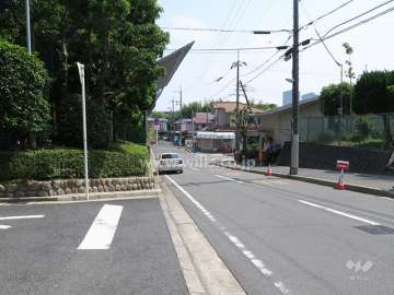 敷地西側の前面道路
