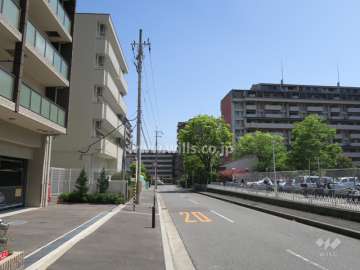 敷地南側の前面道路