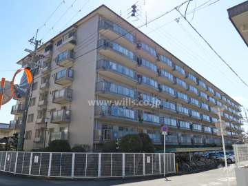 メガロコープ茨木Ⅱの外観（北西側から）