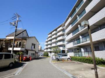 敷地西側の前面道路