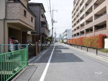 敷地南側の前面道路