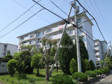 平田住宅14号棟の外観（南東側から）