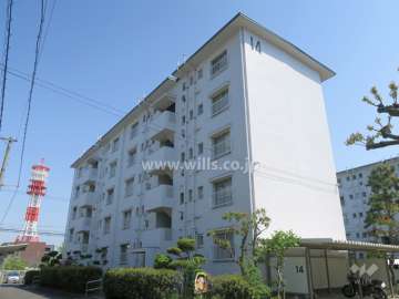 平田住宅14号棟の外観（北西側から）