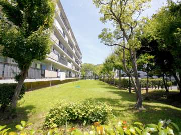 76棟南側の緑地