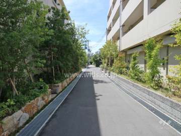 物件の北側前面道路（東側から）