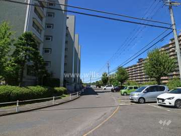 敷地北側の前面道路（東側から）