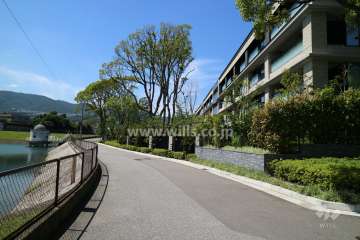 敷地西側の前面道路