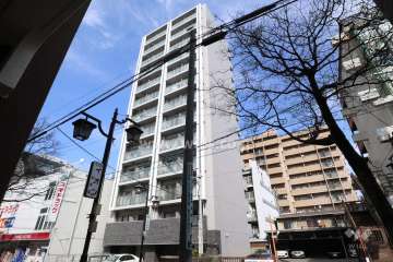 ハーモニーレジデンス名古屋今池の外観上部（南東側から）