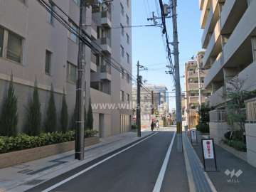 敷地北側の前面道路