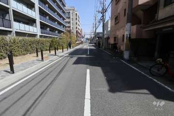 敷地南東側の前面道路