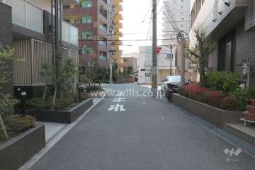 敷地北側の前面道路