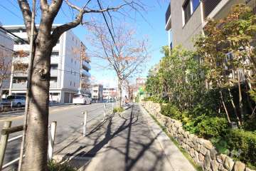 敷地西側の前面道路