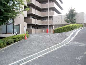 駐車場に続く道