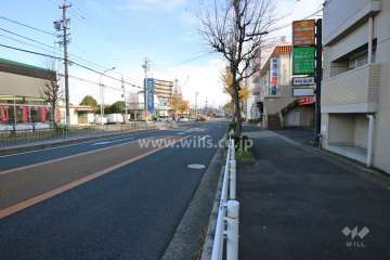 敷地北西側の前面道路（南西側から）