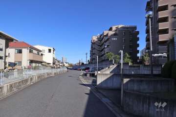 敷地北側の前面道路（西側から）