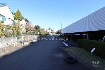 敷地北側の前面道路（西側から）