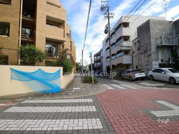 敷地東側の前面道路