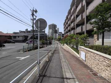 敷地南東側の前面道路
