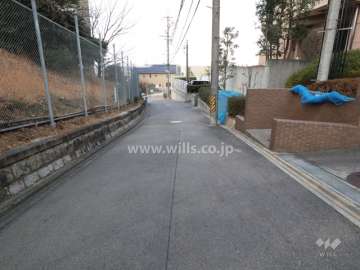 敷地南側の前面道路(東側から)