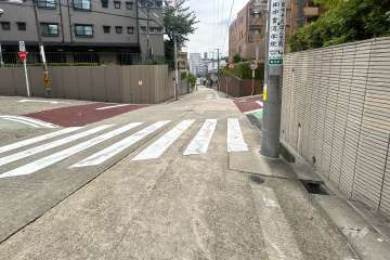敷地東側の前面道路