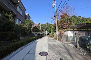 敷地東側の前面道路（南側から）