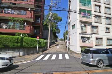 敷地東側の前面道路