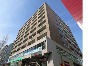 覚王ハイツの外観(南東側から)