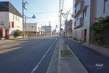 敷地東側の前面道路(北側から)