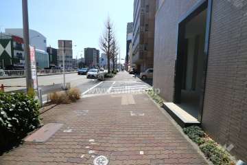 敷地の東側前面道路（北側から）