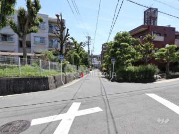 敷地東側の前面道路