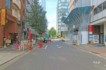 敷地東側の前面道路（南側から）
