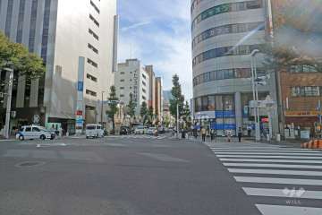 敷地東側の前面道路（北側から）