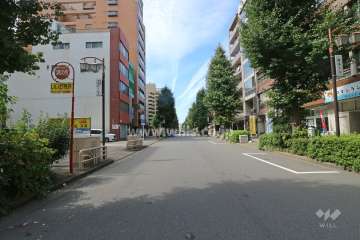 敷地北側の前面道路（東側から）