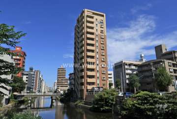 プレサンス東別院リバーシアの外観（南西側から）