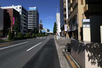 敷地西側の前面道路（南側から）