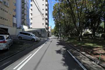 敷地東側の前面道路（南側から）
