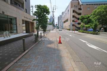 敷地の西側前面道路（北側から）