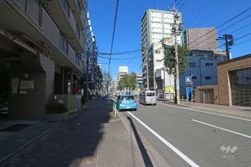 敷地東側の前面道路（南側から）