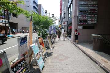 敷地の東側前面道路（北側から）