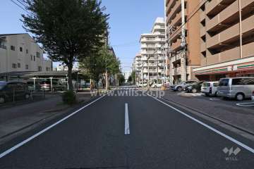 敷地西側の前面道路（南側から）