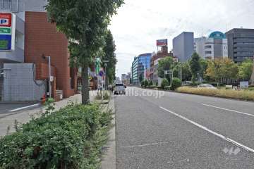 敷地西側の前面道路（北側から）
