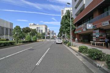 敷地西側の前面道路（南側から）