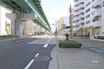 敷地北側の前面道路（西側から）