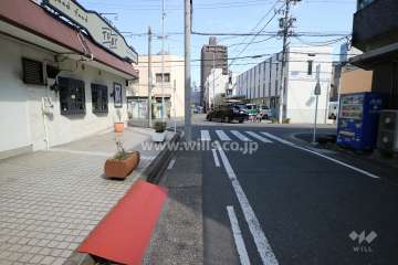 敷地の東側前面道路（西側から）